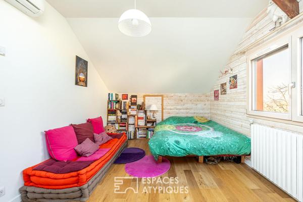 Maison ossature bois avec vue et piscine