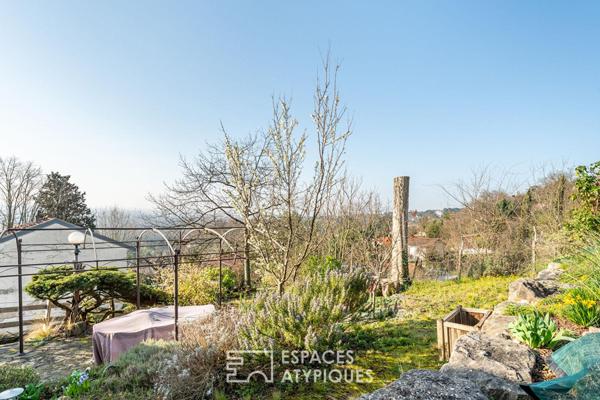 Maison ossature bois avec vue et piscine