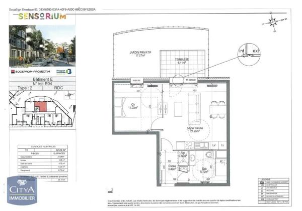 Appartement à louer 2 pièces 42.26m² La Madeleine (59110)