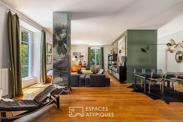 Appartement de plein pied avec jardin dans une ancienne bâtisse