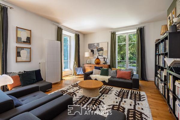 Appartement de plein pied avec jardin dans une ancienne bâtisse