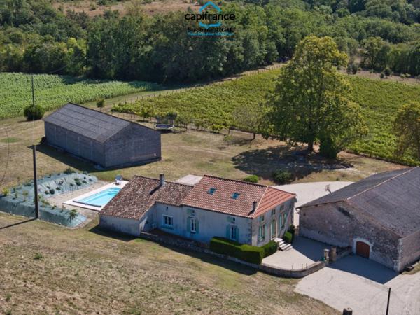 Maison à vendre 6 pièces et dépendances proche de MONFLANQUIN (47) sur 2,6ha de terrain