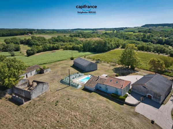 Maison à vendre 6 pièces et dépendances proche de MONFLANQUIN (47) sur 2,6ha de terrain