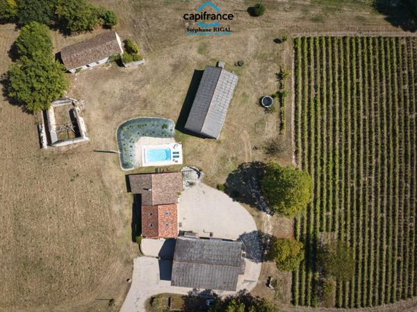 Maison à vendre 6 pièces et dépendances proche de MONFLANQUIN (47) sur 2,6ha de terrain