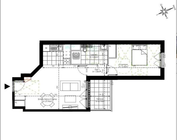 Appartement à vendre 2 pièces 48 m² Sainte-Geneviève-des-Bois