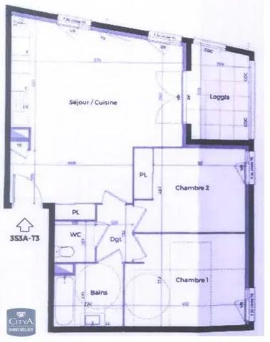 Appartement à louer 3 pièces 62.18m² Villeurbanne (69100)