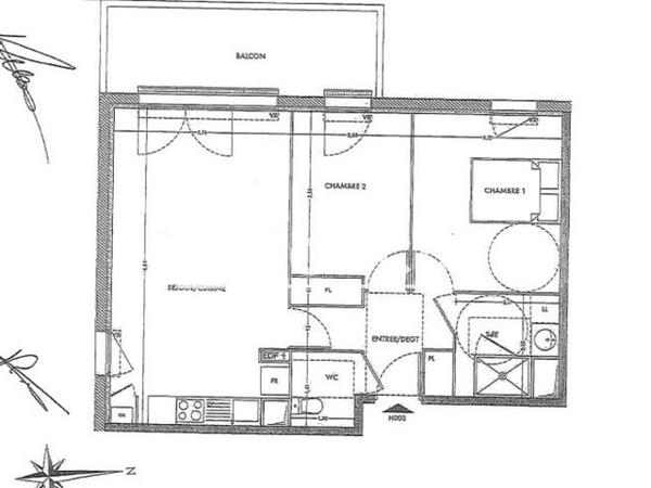 Location Appartement 3 pièces 60.49 m² - RESIDENCE OPUS VERDE Villenave D'ornon 33140