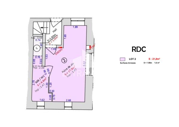 Appartement 1 pièce(s) 22.9 m²