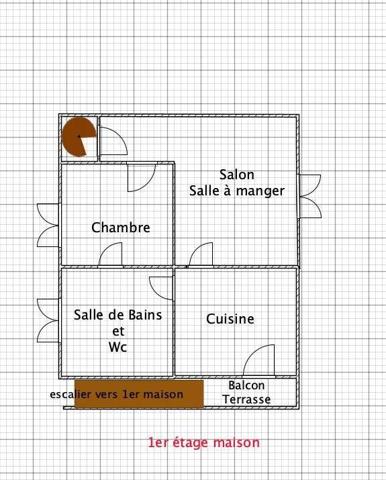 Maison à rafraîchir/rénover avec deux T2 attenants à rénover.