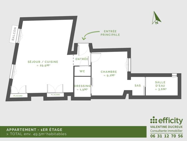 Appartement
         2 pièces
        - 49 m² Exclusivité 119 000 € *