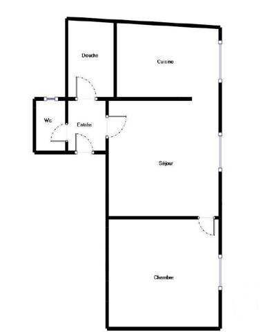 Appartement F2 à vendre  2 pièces - 34,89 m 2   PARIS  - 75020