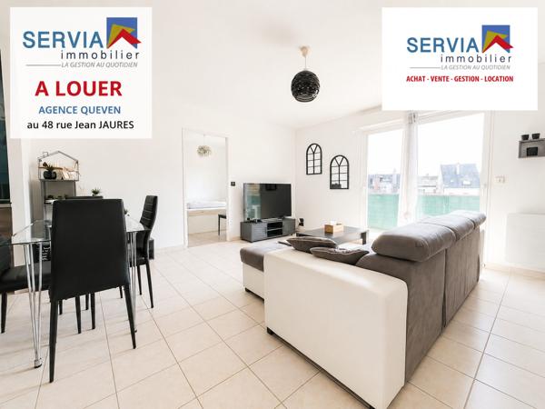 Appartement T3 meublé  QUEVEN avec Balcon Centre ville.