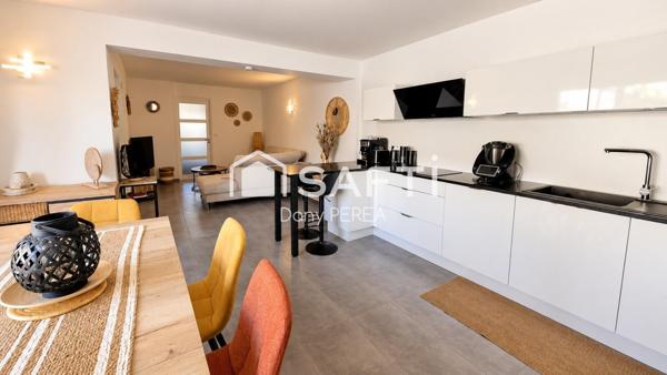 Appartement avec jardin terrasse et garage à deux pas de la mer.