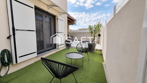 Appartement avec jardin terrasse et garage à deux pas de la mer.