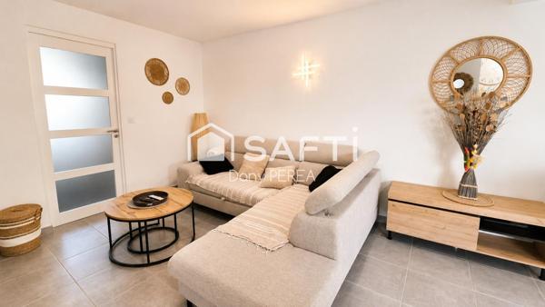 Appartement avec jardin terrasse et garage à deux pas de la mer.