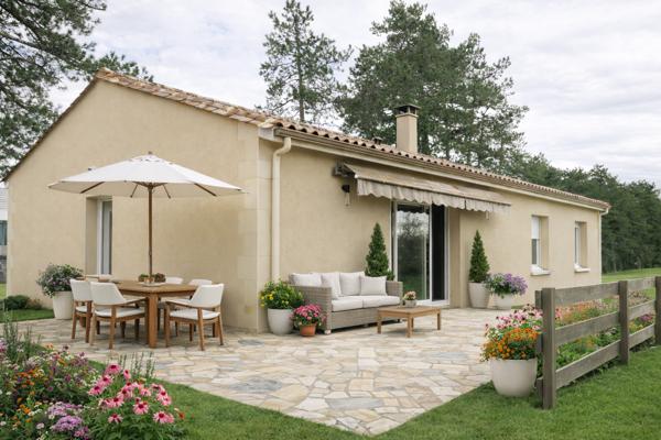 Maison de plain-pied au calme – 4 chambres – 1 650 m² de terrain – Située dans la jolie commune de La force