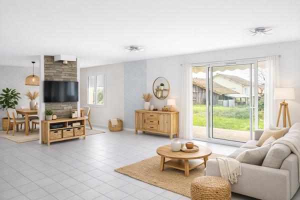 Maison de plain-pied au calme – 4 chambres – 1 650 m² de terrain – Située dans la jolie commune de La force