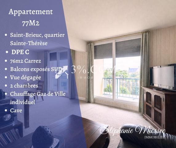 Appartement 4 pièce(s) 2 chambre(s) 76.76 m²