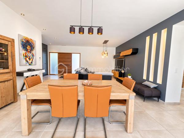 Elégante VILLA CONTEMPORAINE T5 avec PISCINE

 À proximité immédiate de la rocade ouest de Montauban et seulement à 2 km des centres commerciaux et gare ferroviaire, découvrez cette belle villa de plain-pied récente et moderne exposée sud, sur un grand jardin plat et  arboré , dans un lotissement clôturé et sécurisé.

Dès l’entrée, vous serez séduits par sa luminosité et ses beaux volumes, avec une superbe pièce de vie de plus de 50 m², composée d’un salon/séjour spacieux avec cuisine ouverte entièrement équipée, créant un espace convivial et chaleureux, idéal pour recevoir.

- L’espace nuit offre 4 belles chambres avec rangements et salles d'eau privative, puis une salle de bain collective avec douche italienne intégrant un espace hammam,  ainsi que 3 toilettes indépendants. Un carport  et un  garage  viennent compléter les prestations.

-  À l’extérieur, place à la détente : une magnifique piscine enterrée de 8x4 au sel,  accompagnée de trois grandes terrasses dont deux couvertes, s’intègre parfaitement au jardin arboré de 950 m2.

- Côté confort et prestations, la villa bénéficie d’une pompe à chaleur réversible, d'un cumulus thermodynamique, de volets roulants centralisés et connectés, d'un vide sanitaire, et bien d'autres matériaux de qualité!

 Une villa familiale aux prestations soignées, où volumes, confort et espaces extérieurs se conjuguent parfaitement. N'hésitez pas à venir la visiter!