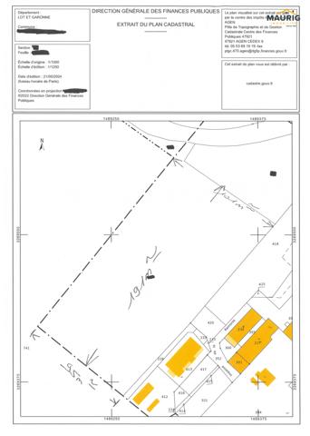 TERRAIN DE 18 000M² - ZONE UX - MIRAMONT DE GUYENNE- 47800 -