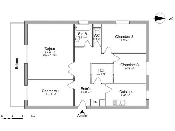 Location Appartement 4 pièces 87.33 m² - 1 RUE DE LA MANUTENTION Chartres 28000