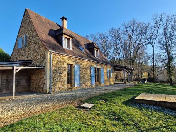Maison contemporaine - Le bugue Maison perigordine en pierres dans bel environnement et terrain de 5183m2