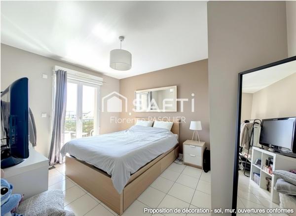 T2 meublé de 40m² avec balcon et parking, Haillan centre