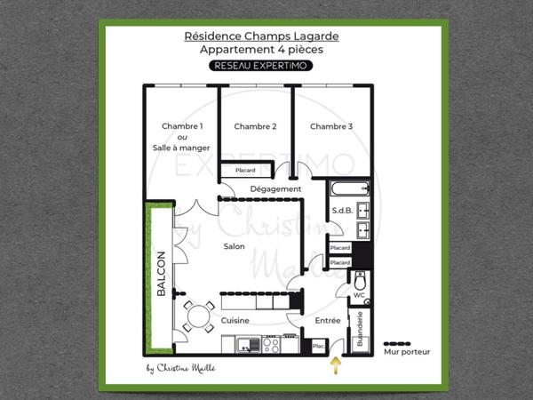 Versailles (78000) Versailles Montreuil - Appartement 4 pièces de 92 m² avec balcon et parking en sous-sol