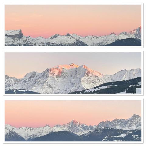 Vue panoramique sur le Mont-Blanc, localisation, environnement calme