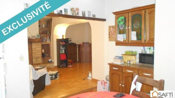 Maison en pierre 130m2, 3chambres, jardin, garage