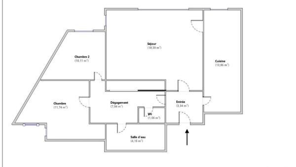 Appartement à vendre 3 pièces 71 m² Tremblay-en-France