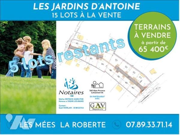  « LES JARDINS D’ANTOINE » DERNIER LOT à la vente 