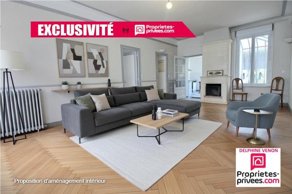 Exclusivité - Maison de ville dans l'hyper centre  de Chateauneuf  sur Loire avec garage et  terrain de 500 m²