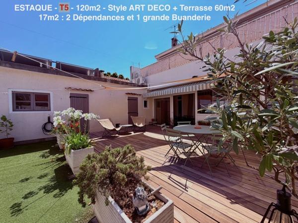 T6 3 chambres - Terrasse - dépendances.  L'ESTAQUE   397 440 euro