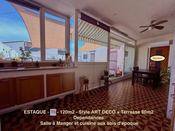 T6 3 chambres - Terrasse - dépendances.  L'ESTAQUE   397 440 euro