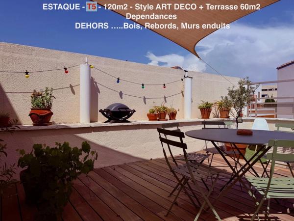 T6 3 chambres - Terrasse - dépendances.  L'ESTAQUE   397 440 euro