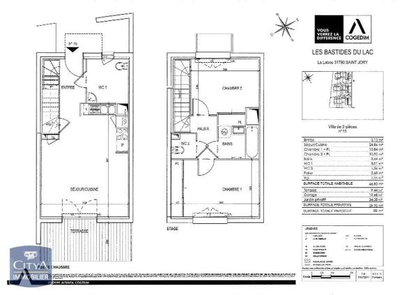 Maison à louer 3 pièces 66.8m²