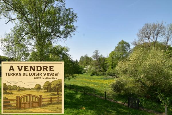 À vendre – Terrain de loisir de 9 092 m² – Les Genettes (61270)