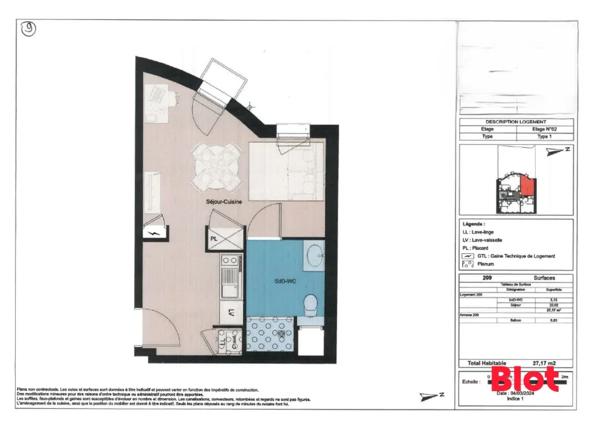 Appartement 1 pièce(s)