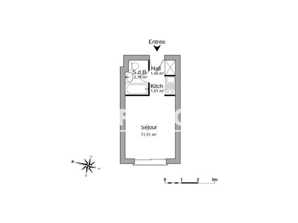 Location Studio 17.57 m² - RUE DU VIVARAIS Vandoeuvre Les Nancy 54500