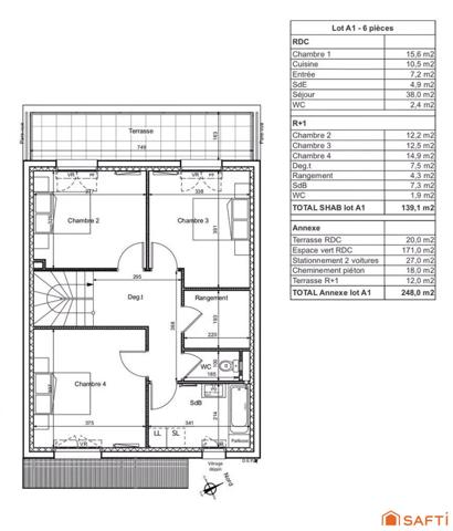 Maison 6 pièces 140 m² – Centre Saulx-les-Chartreux