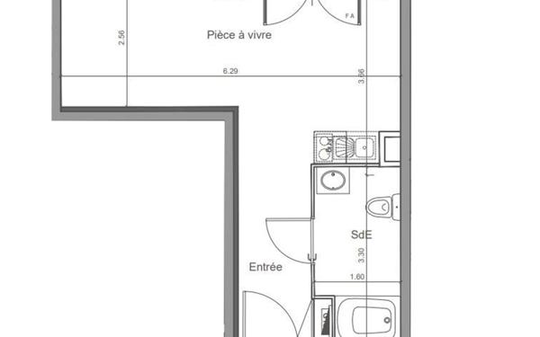 Appartement à vendre    1 pièce • 27,50 m2 Saint-Jean-de-la-Ruelle