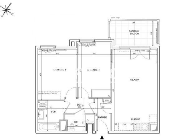 Location Appartement 3 pièces 61 m² - 12 - 24 AVENUE DIVISION LECLERC Le Blanc Mesnil 93150