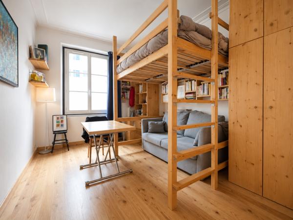 Studio 18,34 m² — Quartier Latin — Immeuble Haussmannien — Cave Paris (75005)