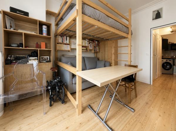 Studio 18,34 m² — Quartier Latin — Immeuble Haussmannien — Cave Paris (75005)