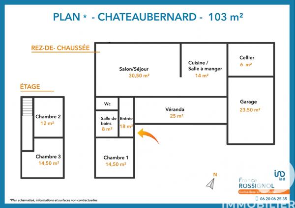 Maison à vendre 5 pièces 103 m² Châteaubernard