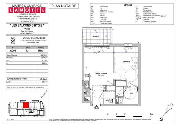 Appartement à louer 2 pièces - 40 m²