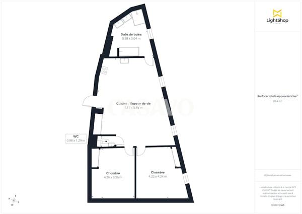 Vente Appartement 3 pièces de 75m² - 69140 Rillieux-la-Pape