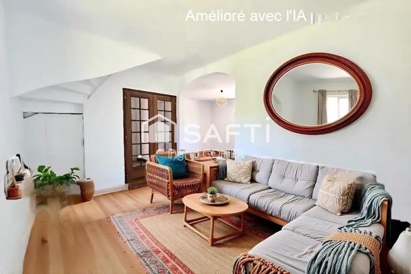 Idéalement située, proche commodités avec jardin et garage