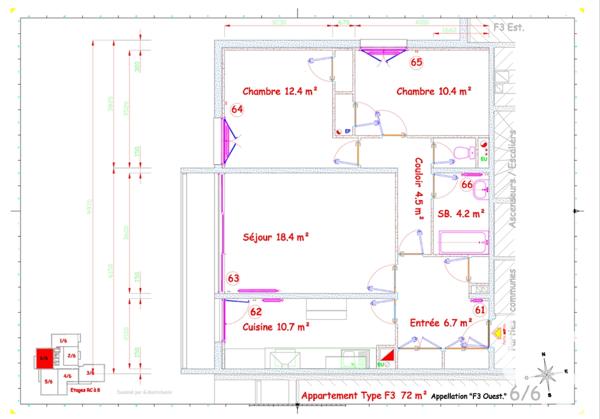 Appartement à vendre 3 pièces 71 m² Le Creusot